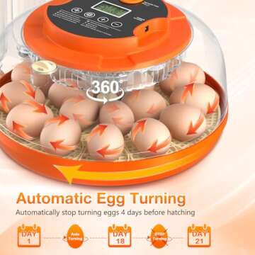18 Egg Incubator with Automatic Humidity & Turning