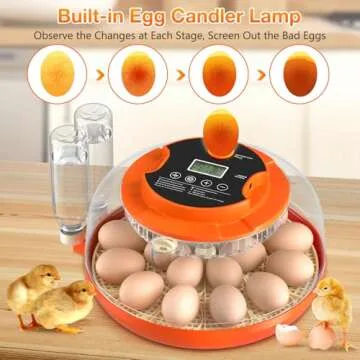 18 Egg Incubator with Automatic Humidity & Turning