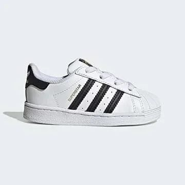 adidas Originals Kids Superstar Sneaker, White/Core Black, 8 US Unisex Toddler