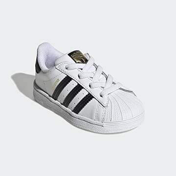 adidas Originals Kids Superstar Sneaker, White/Core Black, 8 US Unisex Toddler