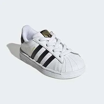 adidas Originals Kids Superstar Sneaker, White/Core Black, 8 US Unisex Toddler