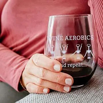 Funny Wine Glasses, Unique Wine Glasses, Fun Stemless Wine Glass, Cute Wine Glasses, Best Friends Wine Glass with Sayings, Wine Gift, Funny Gifts for Friends, Novelty Gifts for Party Decor for Women