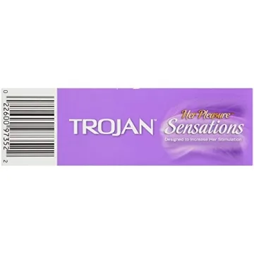 Trojan Her Pleasure Sensations Condoms - 12 Count Pack