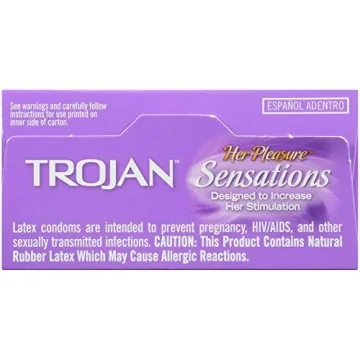 Trojan Her Pleasure Sensations Condoms - 12 Count Pack