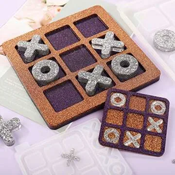 LET'S RESIN Tic Tac Toe Resin Molds for Creative Fun
