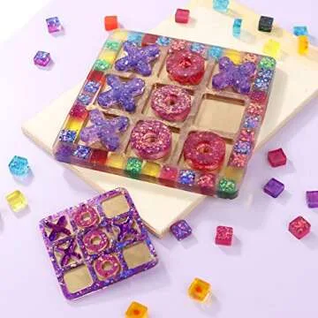 LET'S RESIN Tic Tac Toe Resin Molds for Creative Fun