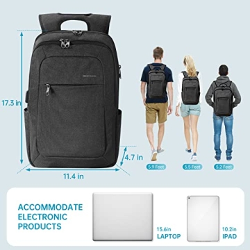 Kopack 15.6 Inch Slim Laptop Backpack Lightweight with USB
