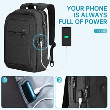 Kopack 15.6 Inch Slim Laptop Backpack Lightweight with USB