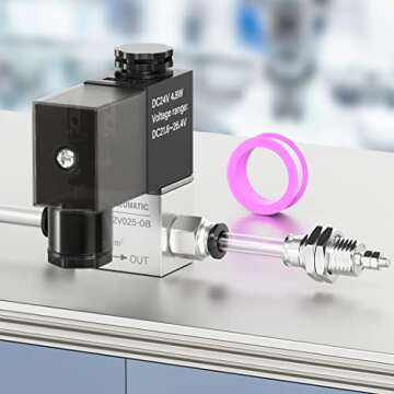 TAILONZ PNEUMATIC 1/4 inch NPT 24V 2 Position 2 Way Normally Closed Electric Solenoid Air Valve 2V025-08 Junction Box