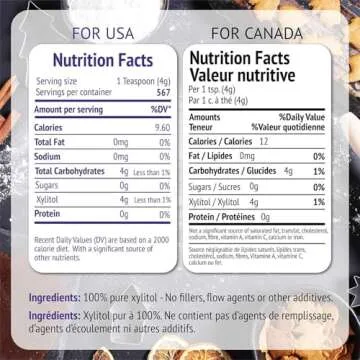 Xlear XyloSweet Non-GMO Xylitol Sweetener - Natural Sweetener Sugar Substitute, Granules, 3 Pound Bag (Pack of 1)