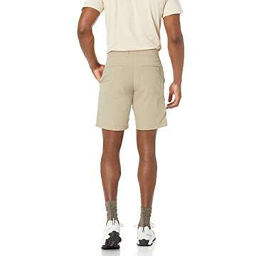 Men's Moisture Wicking Hiking Shorts in Light Khaki