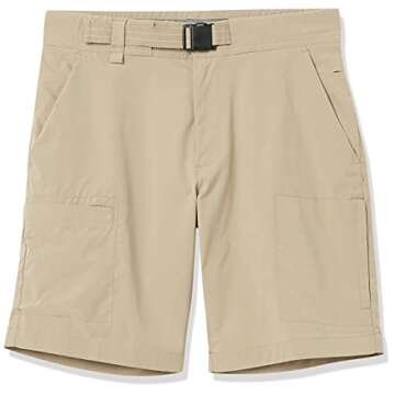 Men's Moisture Wicking Hiking Shorts in Light Khaki