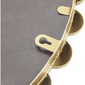 MADISON PARK SIGNATURE Wall Décor Marlowe Metal Spherical Frame Round Mirror for Living Room