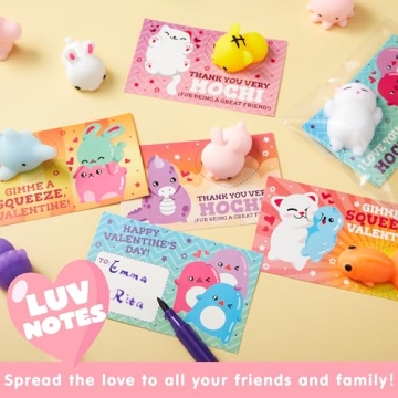 JOYIN Valentines Day Squishy Toy Gift Cards for Kids