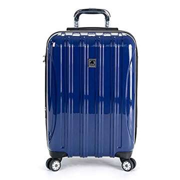 Delsey Luggage Aero 2 Piece Set (21" Carry-On & 25") (Cobalt Blue)