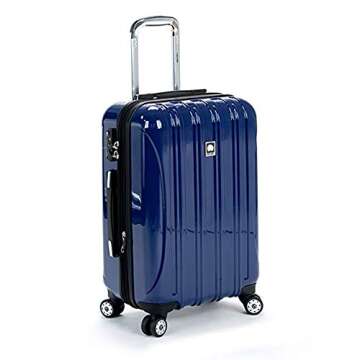 Delsey Luggage Aero 2 Piece Set (21" Carry-On & 25") (Cobalt Blue)