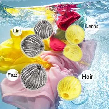 TUHIMO Pet Hair Remover for Laundry, Dog Hair Remover for Laundry, Dryer Balls Laundry Reusable, Laundry Hair Catcher for Washing Machine,12 Pack