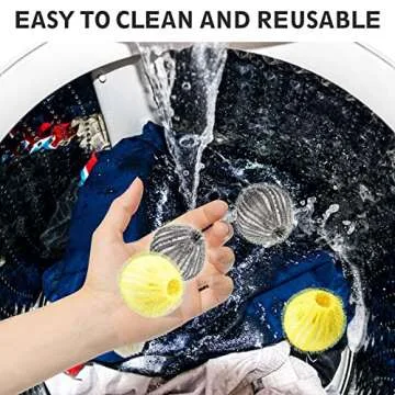 TUHIMO Pet Hair Remover for Laundry, Dog Hair Remover for Laundry, Dryer Balls Laundry Reusable, Laundry Hair Catcher for Washing Machine,12 Pack