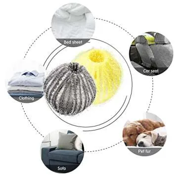 TUHIMO Pet Hair Remover for Laundry, Dog Hair Remover for Laundry, Dryer Balls Laundry Reusable, Laundry Hair Catcher for Washing Machine,12 Pack