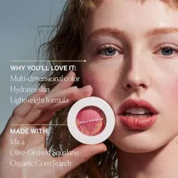 Well People Superpowder Blush Powder, Hydrating Powder Blush For Adding A Pop Of Cheek Color, Vegan & Cruelty-free, Sweet Persimmon