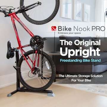 Bike Nook Bike Stand & Vertical Storage Rack The Original Vertical Bicycle Floor Stand for Garage St...
