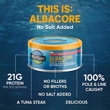 Wild Planet Wild Albacore Tuna No Salt Added Canned Tuna