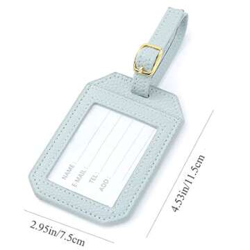 Lychii Passport Holder Cover, PU Leather Travel Wallet Case Organiser for Passport, Business Cards, Credit Cards, Boarding Passes (Blue(wallet+tag))