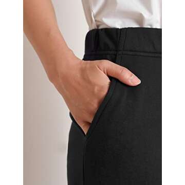 Weintee Women's Petite Knit Pants with Pockets