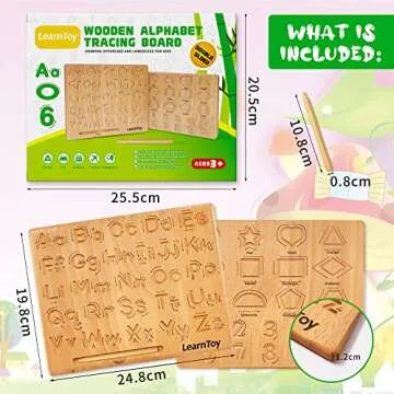 LearnToy Montessori Alphabet Tracing Board for Kids