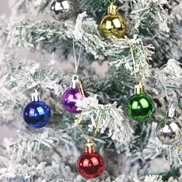 KTKDE Christmas Balls - 144 Pcs Shatterproof Ornament Set