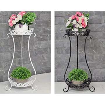 JEPRECO Plant Stand Set of 2 Stylish Indoor Outdoor
