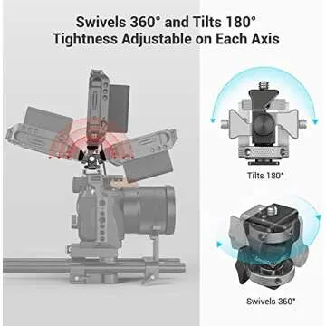 SMALLRIG Field Monitor Mount Monitor Holder Swivel and Tilt Adjustable with Cold Shoe Mount for 5" and 7" Monitor