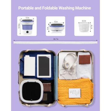 Compact 11L Portable Washing Machine for Home & Travel