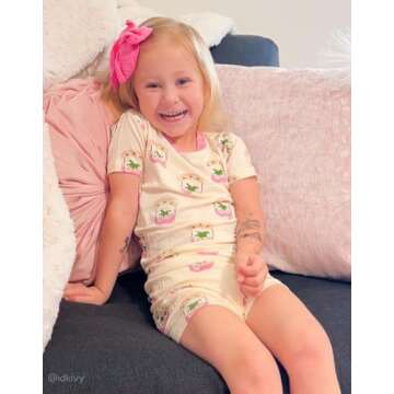 moimoln Pink Toddler Pajamas Set for Summer Comfort