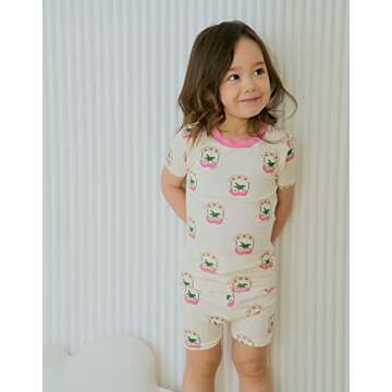 moimoln Pink Toddler Pajamas Set for Summer Comfort