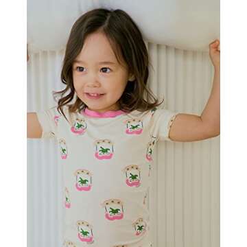 moimoln Pink Toddler Pajamas Set for Summer Comfort