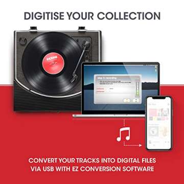 ION Audio Premier LP Bluetooth Turntable with USB Conversion