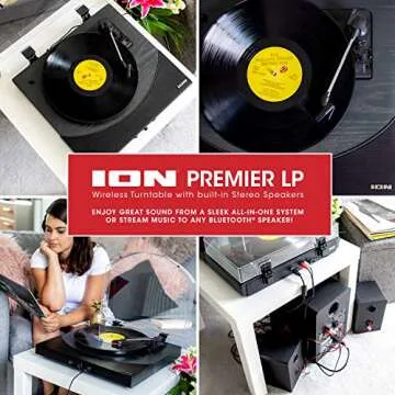 ION Audio Premier LP Bluetooth Turntable with USB Conversion