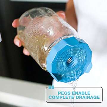 Masontops Bean Screen Plastic Mason Jar Sprouting Lids Mason Jar Sprouting Kit – For Growing Broccoli Seeds, Alfalfa, Mung Bean Sprouts – Wide Mouth Seed Sprouting Jar Lids Sprouting Kit Mason Jar