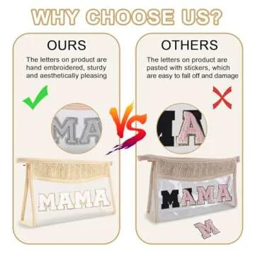 Iqimott Bohemian Mama Clear Makeup Bag for Women