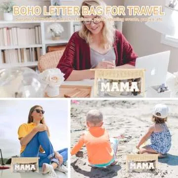 Iqimott Bohemian Mama Clear Makeup Bag for Women