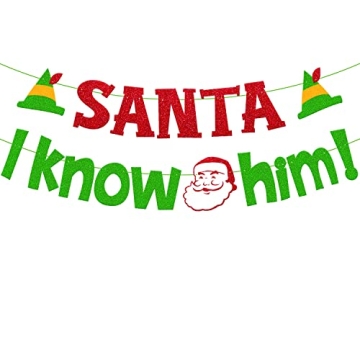 Enchanting Santa I Know Him Banner for Christmas Celebrations