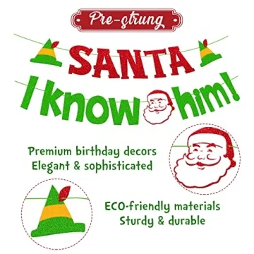 Enchanting Santa I Know Him Banner for Christmas Celebrations