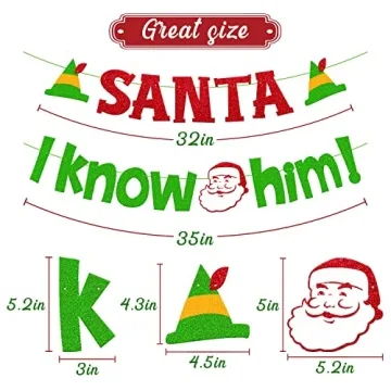 Enchanting Santa I Know Him Banner for Christmas Celebrations