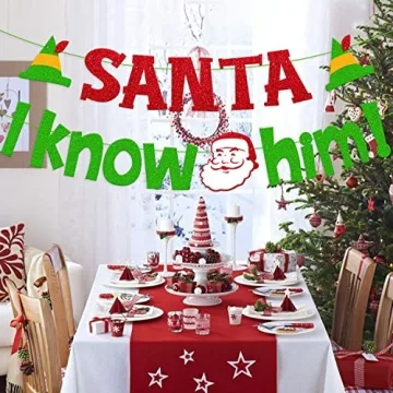 Enchanting Santa I Know Him Banner for Christmas Celebrations