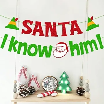 Enchanting Santa I Know Him Banner for Christmas Celebrations