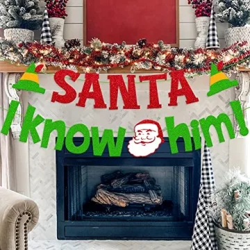 Enchanting Santa I Know Him Banner for Christmas Celebrations