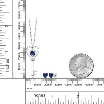 Elegant Gem Stone King Blue Sapphire Jewelry Set