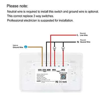 SANA Smart Wi-Fi Wall Light Switch - Compatible with Alexa