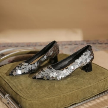 NIOKIT Trendy Block Heeled Pumps for Women Stylish Comfort